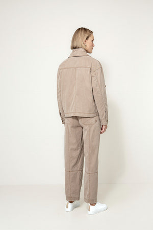 Jacke in Garment Dye | Taupe