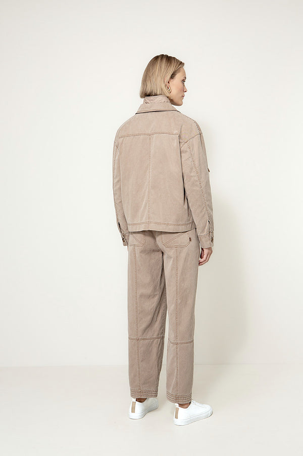 Jacke in Garment Dye | Taupe