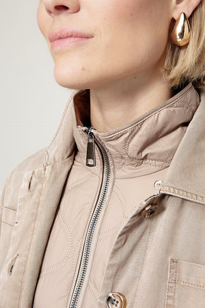 Jacke in Garment Dye | Taupe