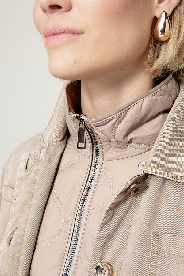 Jacke in Garment Dye | Taupe