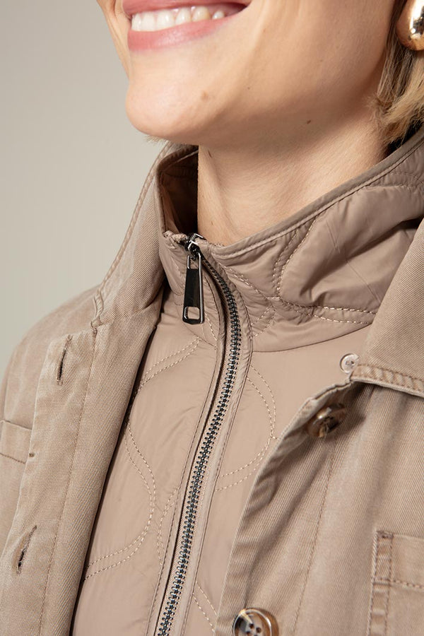 Jacke in Garment Dye | Taupe