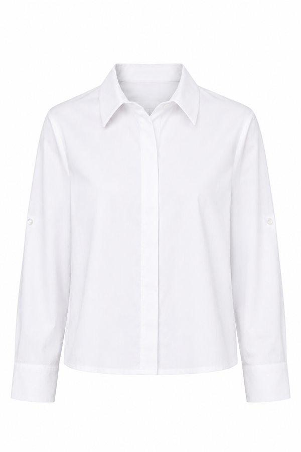 Bluse in Cotton Stretch