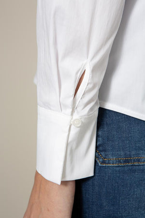 Bluse in Cotton Stretch | White