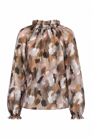 Bluse in Lyocell-Crepe mit Print