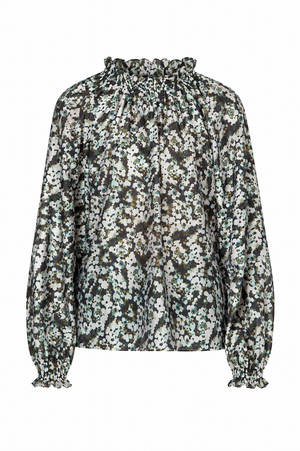 Bluse in Lyocell-Crepe mit Print