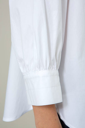 Bluse in Cotton Stretch | White