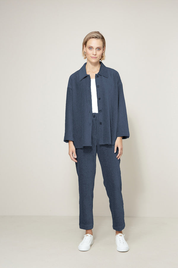 Overshirt in Jersey Cord | Navy