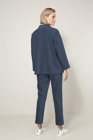 Overshirt in Jersey Cord | Navy