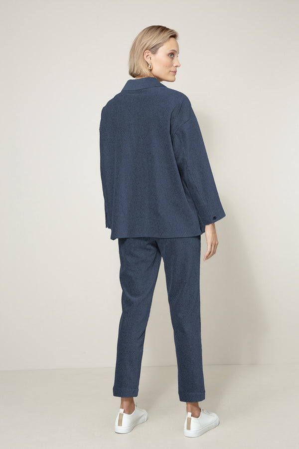 Overshirt in Jersey Cord | Navy