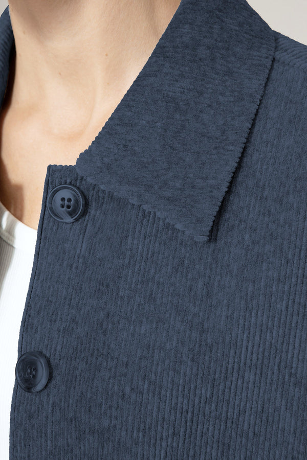 Overshirt in Jersey Cord | Navy