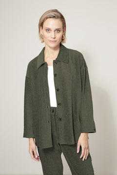 Overshirt in Jersey Cord | Olive