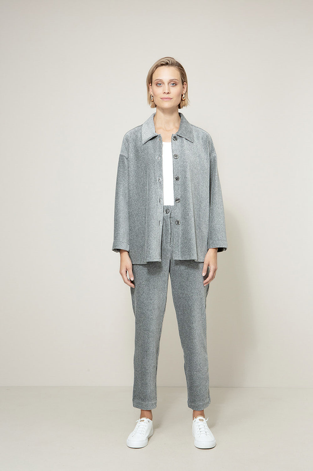 Overshirt in Jersey Cord | Grey