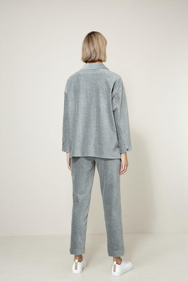 Overshirt in Jersey Cord | Grey
