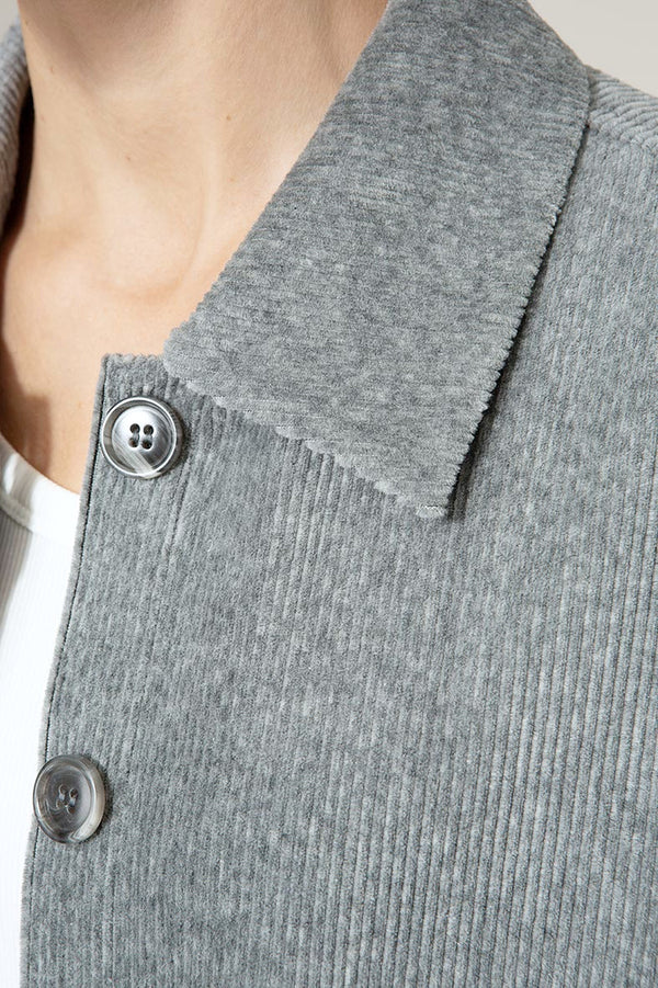 Overshirt in Jersey Cord | Grey