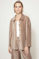 Overshirt in Jersey Wide Cord | Taupe