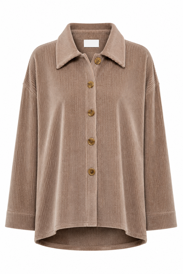 Overshirt in Jersey Wide Cord