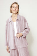 Overshirt in Jersey Wide Cord | Mauve