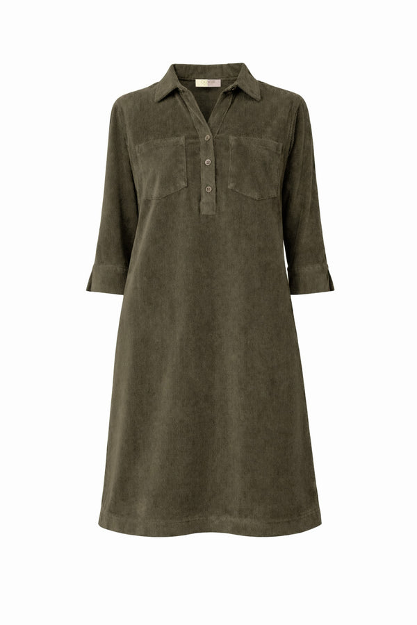Kleid in Jersey Cord