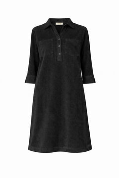 Kleid in Jersey Cord | Black