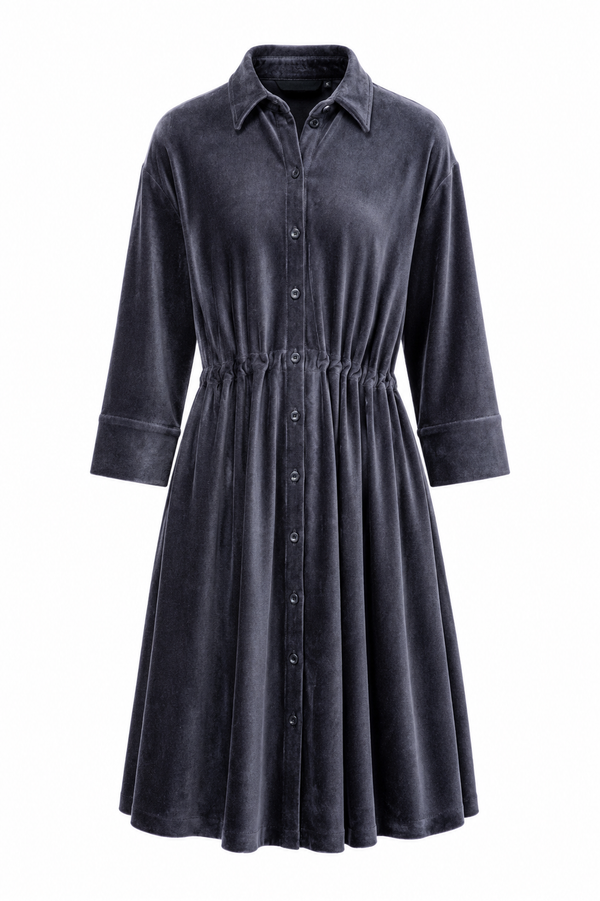 Kleid in Jersey Cord