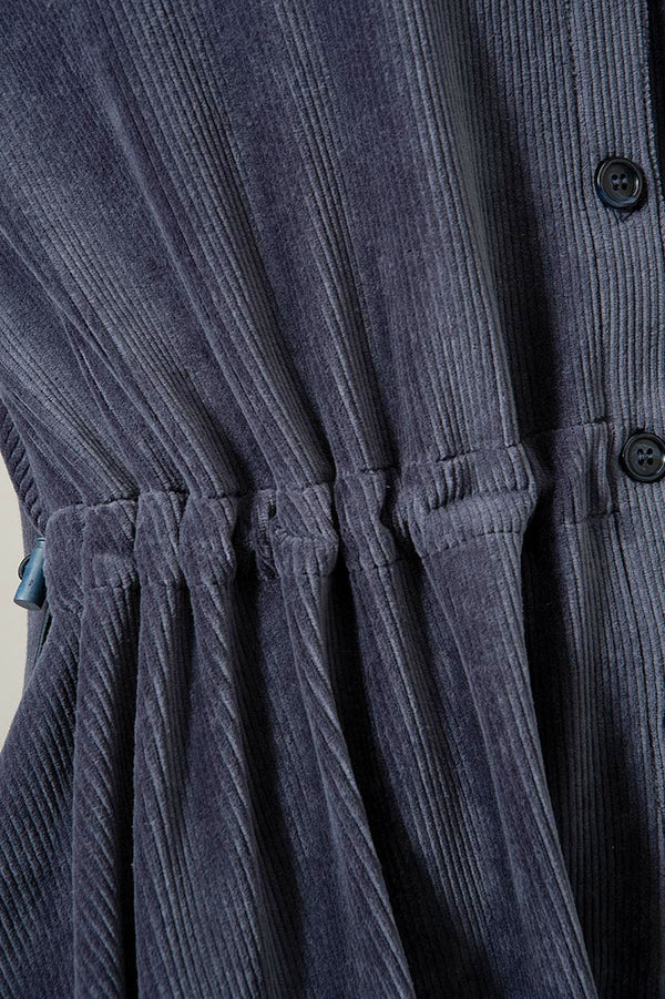 Kleid in Jersey Cord | Navy