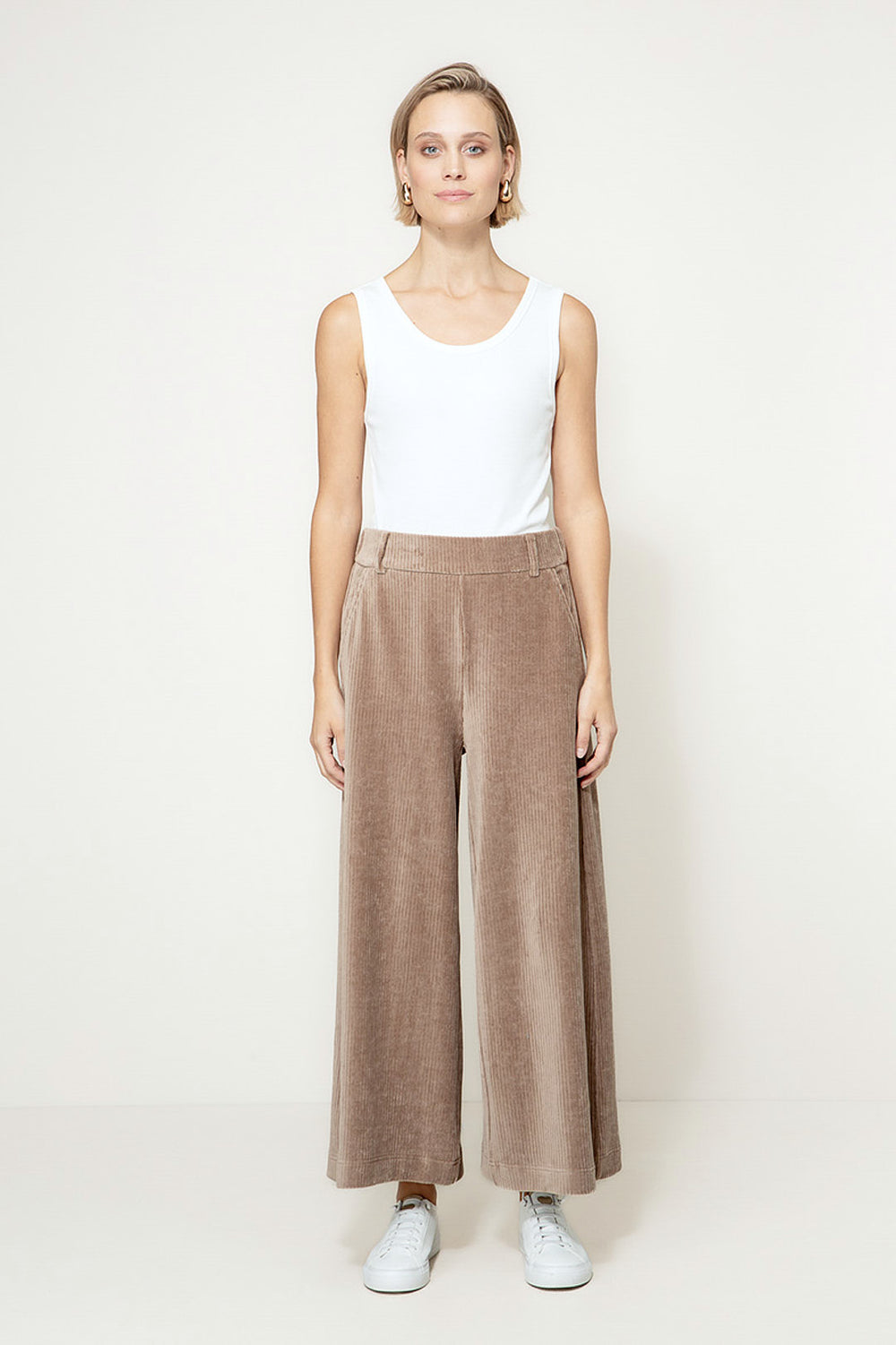 Hose in Jersey Wide Cord | Taupe
