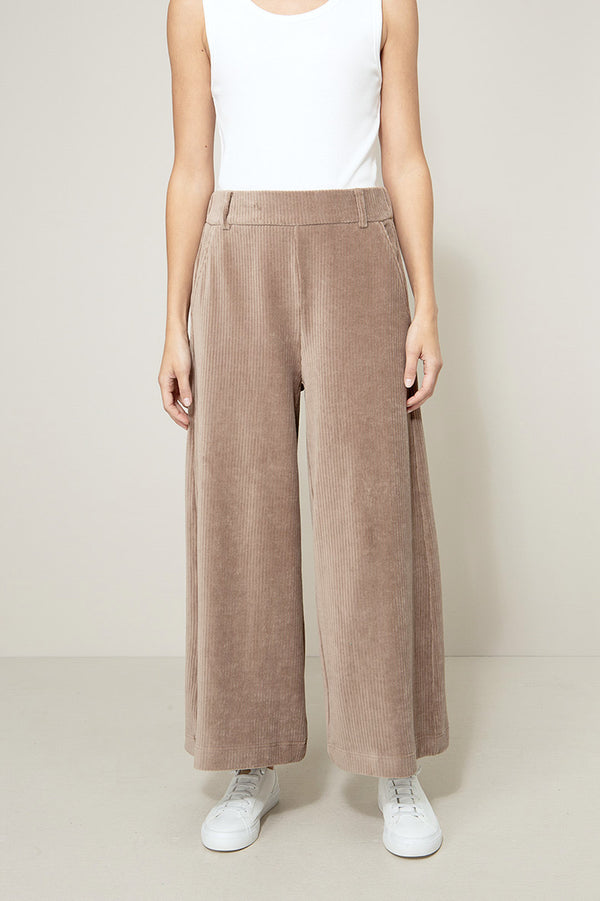 Hose in Jersey Wide Cord | Taupe