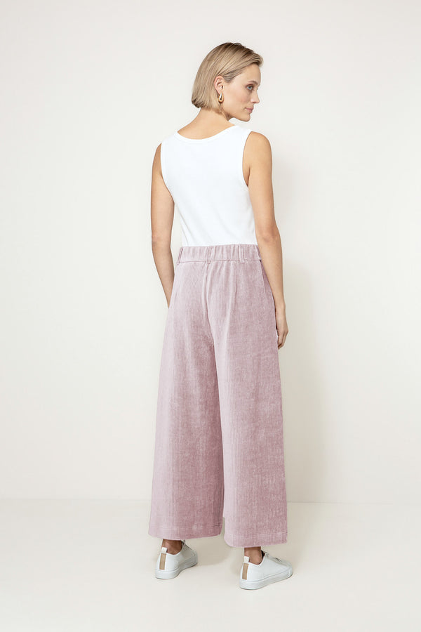 Hose in Jersey Wide Cord | Mauve