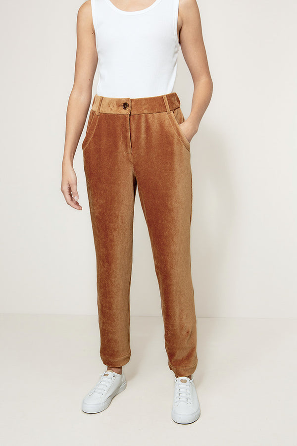 Hose in Jersey Cord | Cognac