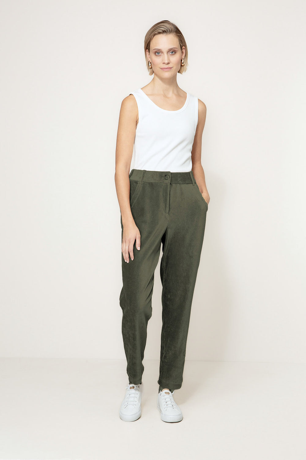 Hose in Jersey Cord | Olive