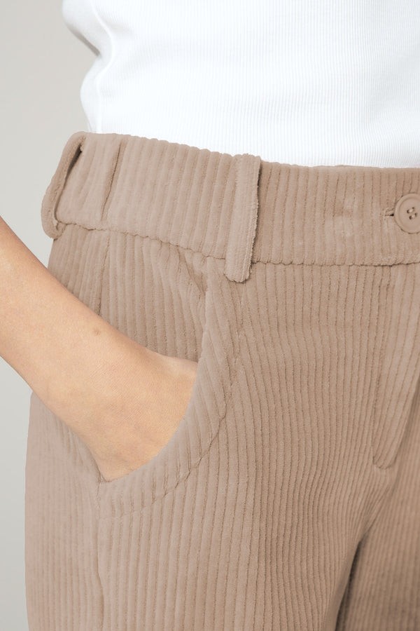 Hose in Jersey Wide Cord | Taupe