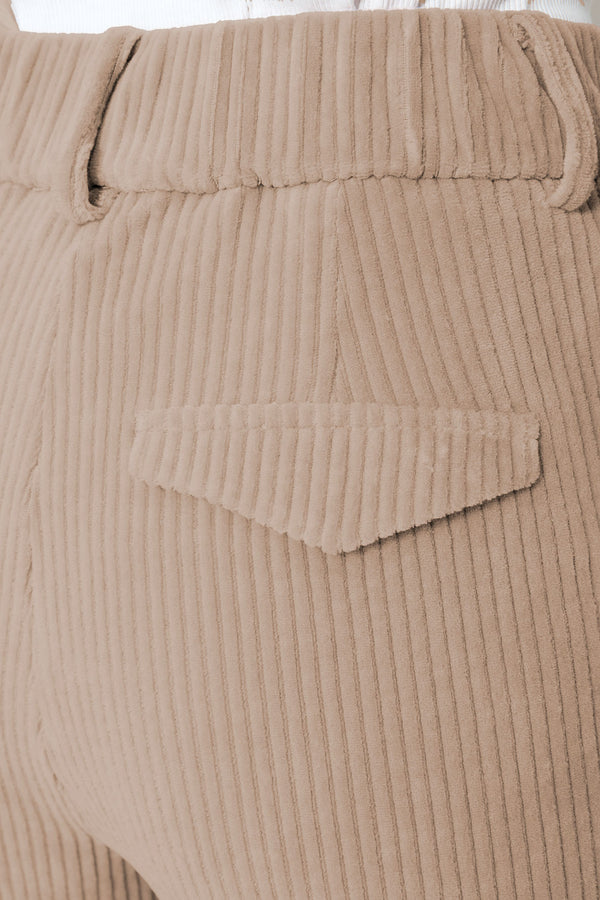 Hose in Jersey Wide Cord | Taupe