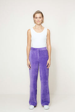 Hose in Jersey Wide Cord | Violet