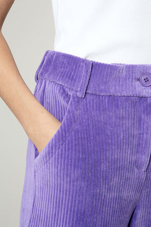 Hose in Jersey Wide Cord | Violet
