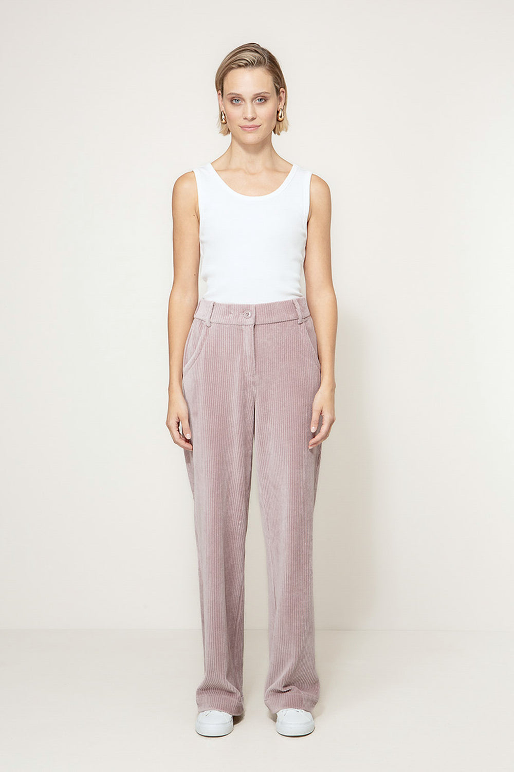 Hose in Jersey Wide Cord | Mauve