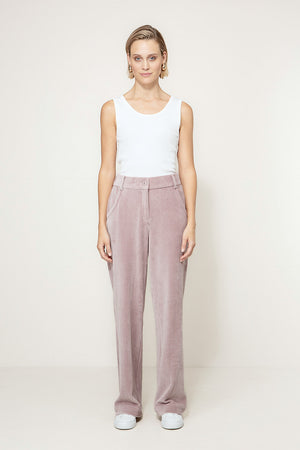 Hose in Jersey Wide Cord | Mauve