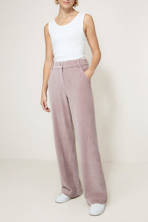 Hose in Jersey Wide Cord | Mauve