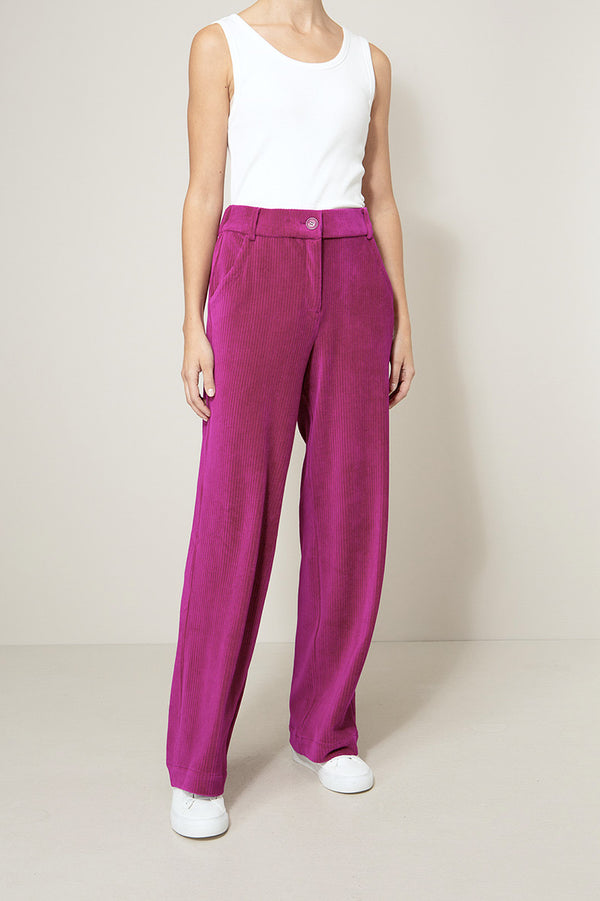 Hose in Jersey Wide Cord | Pink Berry