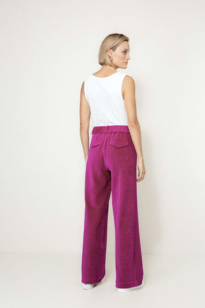 Hose in Jersey Wide Cord | Pink Berry