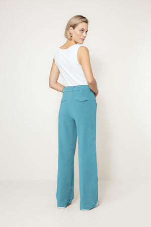 Hose in Jersey Wide Cord | Teal