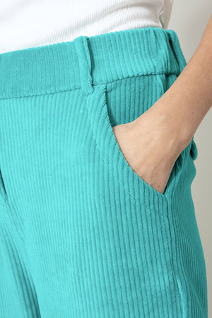 Hose in Jersey Wide Cord | Turquoise
