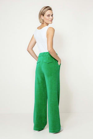 Hose in Jersey Wide Cord | Green