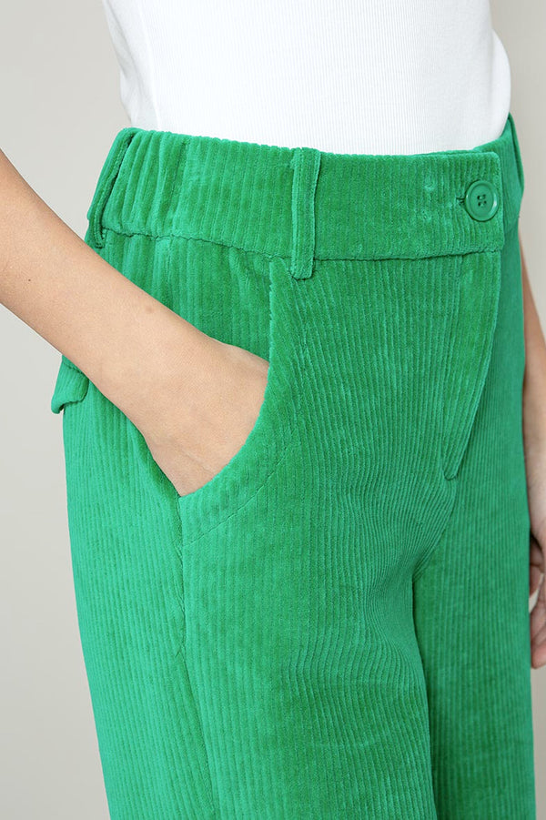 Hose in Jersey Wide Cord | Green