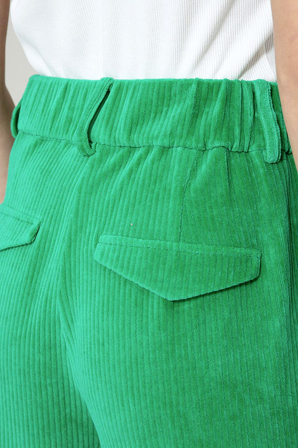 Hose in Jersey Wide Cord | Green