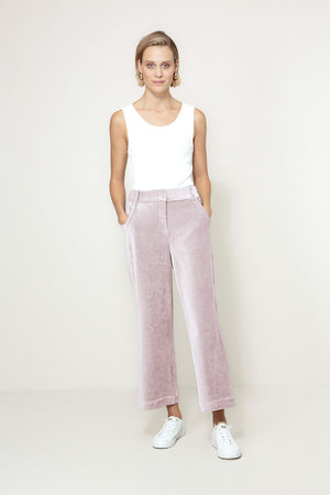 Hose in Jersey Wide Cord | Mauve