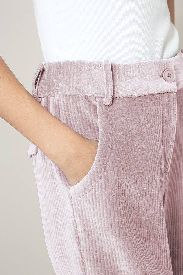 Hose in Jersey Wide Cord | Mauve