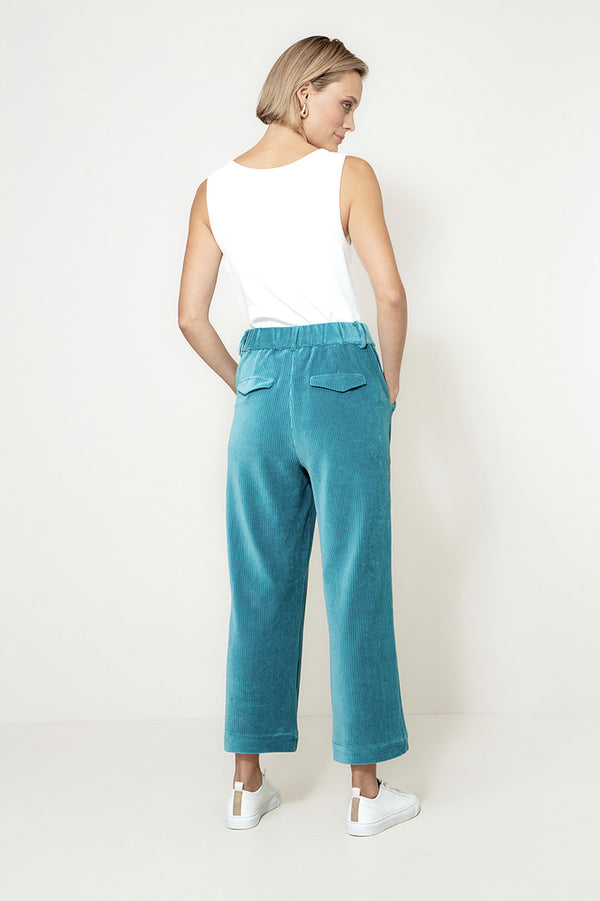 Hose in Jersey Wide Cord | Teal