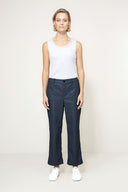 Hose in veganem Leder | Navy