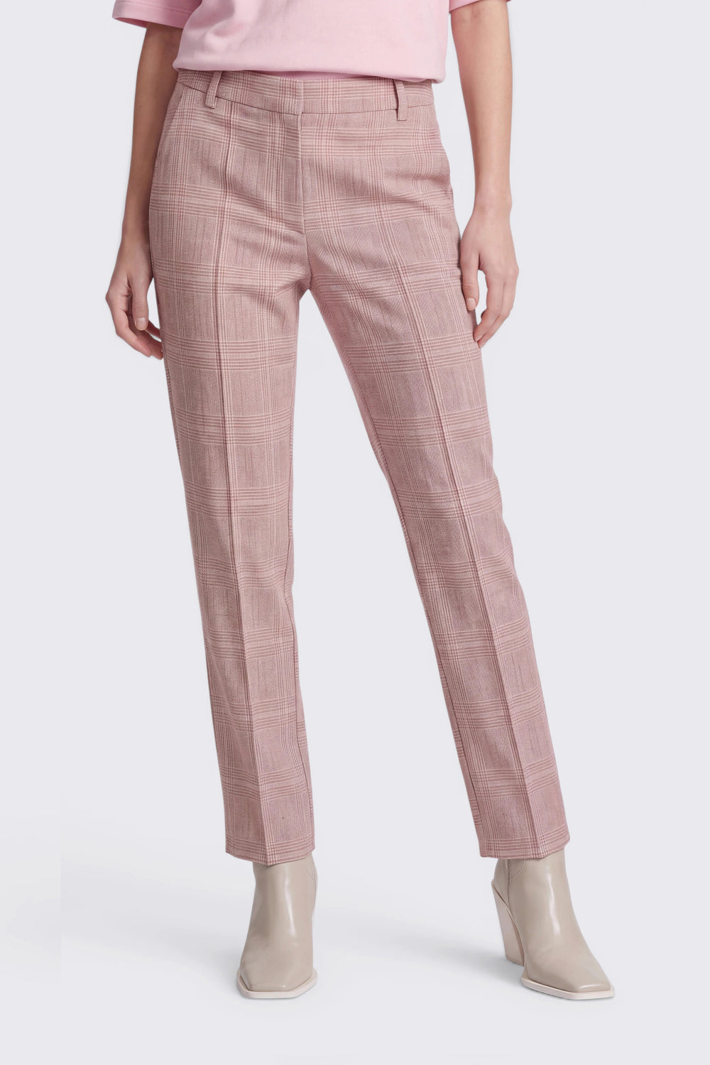 Karrierte Hose in Heavy Jersey