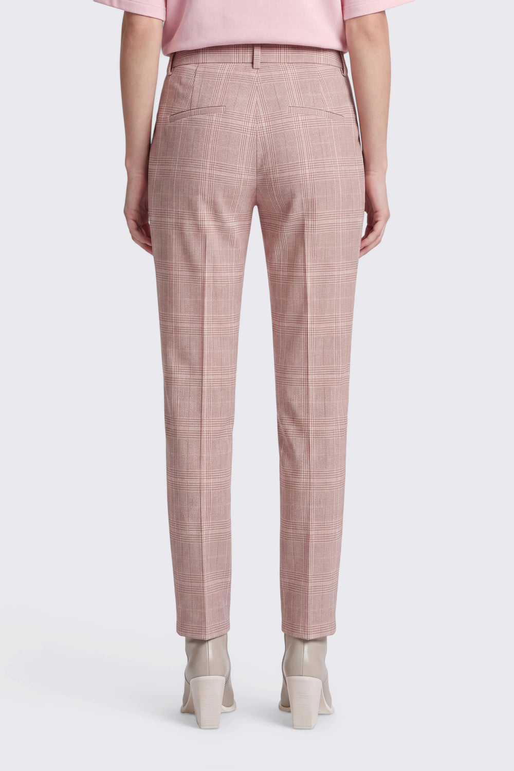 Karrierte Hose in Heavy Jersey